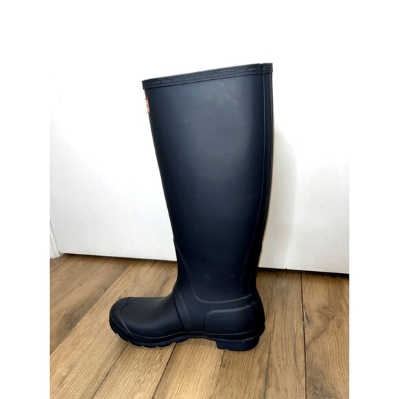 Women’s Hunter Original tall back adjustable wellington boots in black Size 7 - Picture 6 of 9